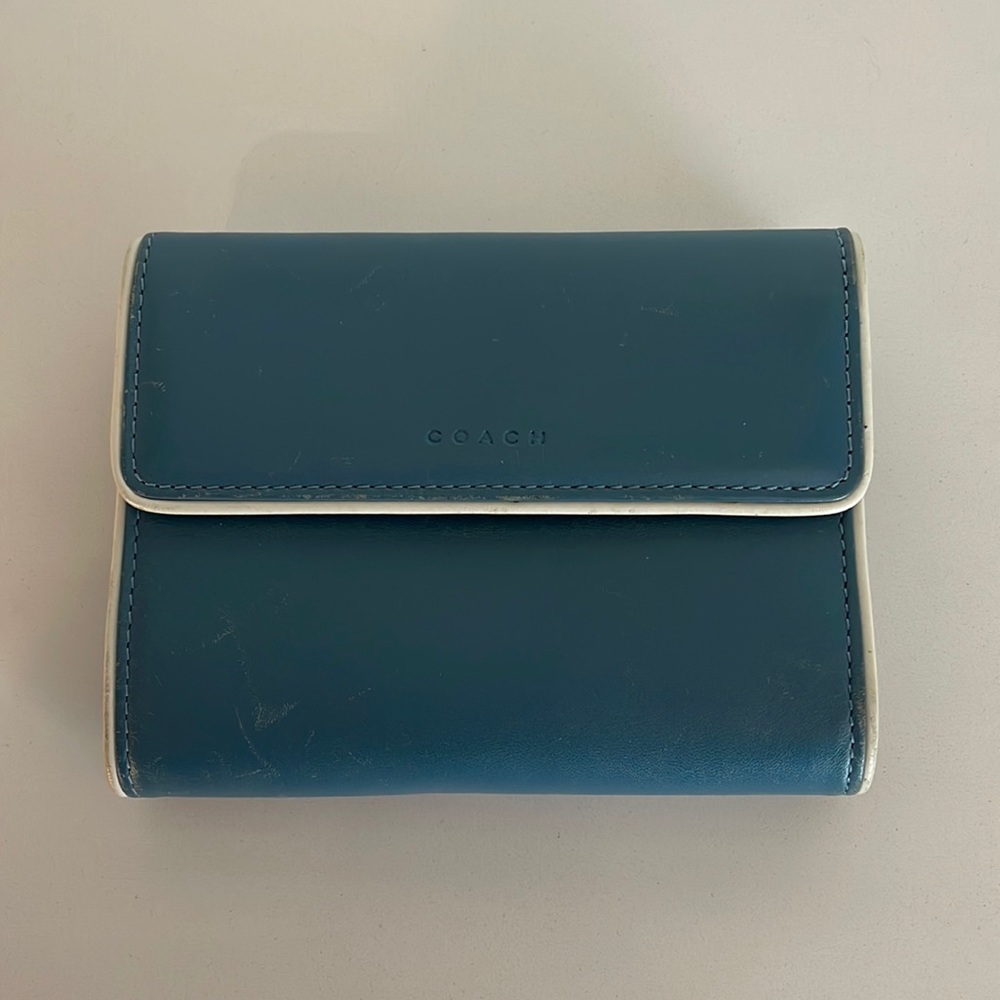 Blue Leather Coach wallet